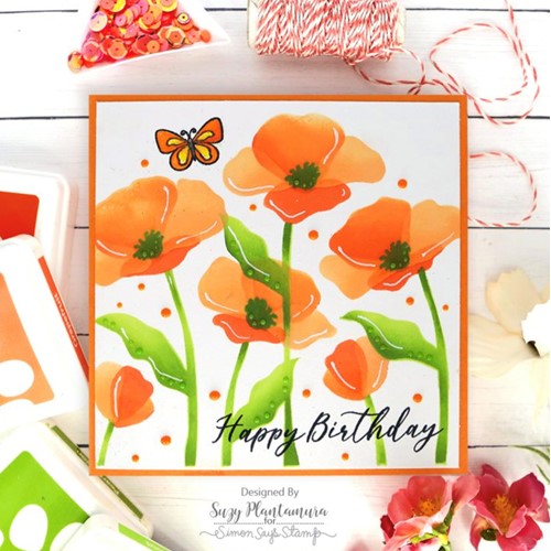 Simon Says Stamp! Simon Says Stamp Stencils POPPY FIELD ssst221655 | color-code:ALT4