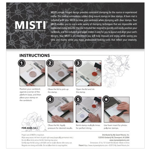 Simon Says Stamp! MISTI BLACK PRECISION STAMPER VERSION Stamping Tool Kit blackm