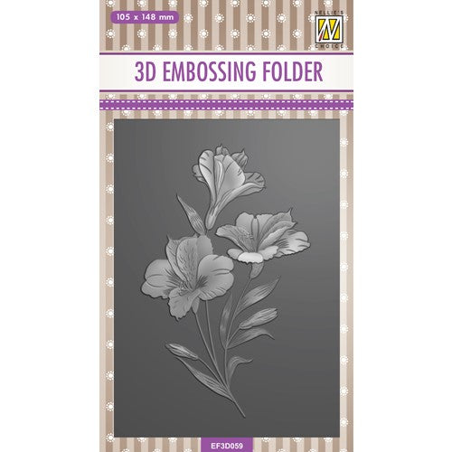 Simon Says Stamp! Nellie's Choice ORCHID Rectangle 3D Embossing Folder nef3d059