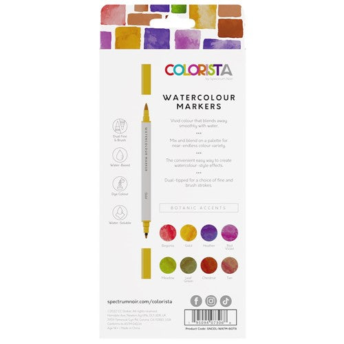 Simon Says Stamp! Crafter's Companion Colorista BOTANIC ACCENTS Watercolour Markers sncol-watm-bot8