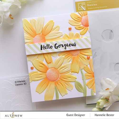 Simon Says Stamp! Altenew DAISIES Simple Coloring Stencils ALT7343