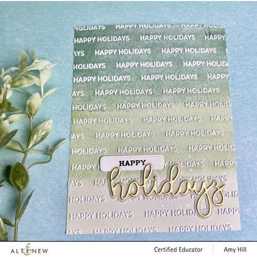 Simon Says Stamp! Altenew HAPPY HOLIDAYS 3D Embossing Folder ALT7337
