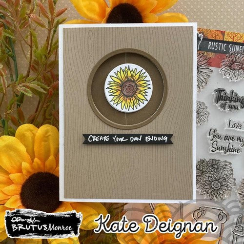 Simon Says Stamp! Brutus Monroe RUSTIC SUNFLOWER Clear Stamps bru9993
