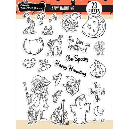 Simon Says Stamp! Brutus Monroe HAPPY HAUNTING Clear Stamps bru8569