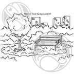 Simon Says Stamp! The Rabbit Hole Designs PARK BACKGROUND Clear Stamps TRH-187