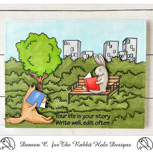 Simon Says Stamp! The Rabbit Hole Designs PARK BACKGROUND Clear Stamps TRH-187