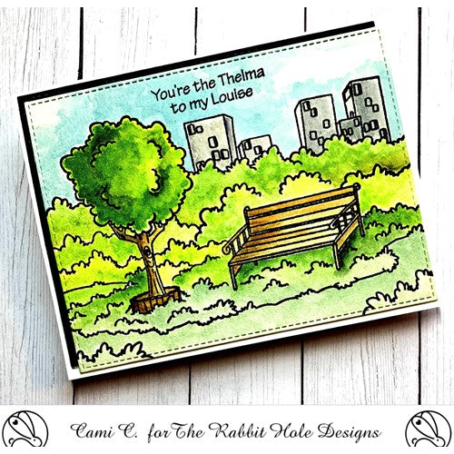 Simon Says Stamp! The Rabbit Hole Designs PARK BACKGROUND Clear Stamps TRH-187