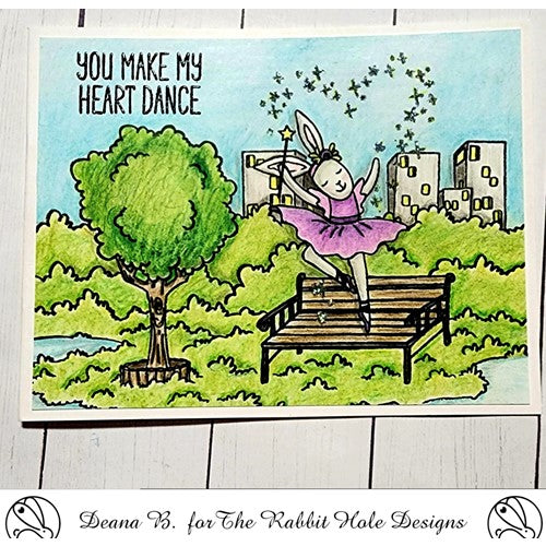 Simon Says Stamp! The Rabbit Hole Designs BUNNY BALLET Clear Stamps TRH-188