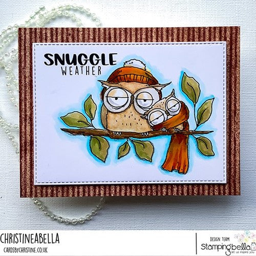 Simon Says Stamp! Stamping Bella SNUGGLE WEATHER SENTIMENT Cling Stamps eb1170