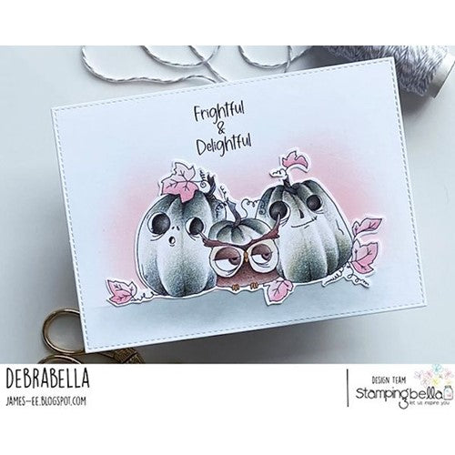 Simon Says Stamp! Stamping Bella FRIGHTFUL AND DELIGHTFUL SENTIMENT Cling Stamps eb1171