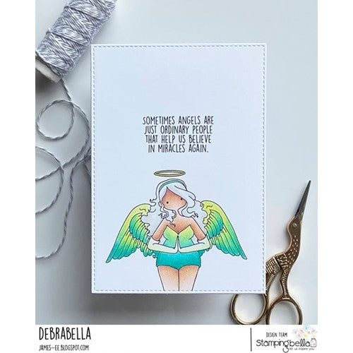 Simon Says Stamp! Stamping Bella ANGEL DEVIL SENTIMENT Cling Stamps eb1172