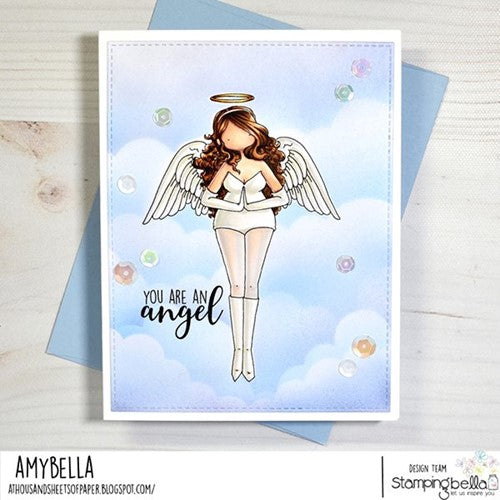 Simon Says Stamp! Stamping Bella CURVY GIRL ANGEL Cling Stamps eb1174