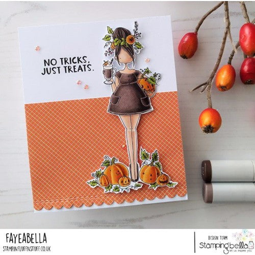 Simon Says Stamp! Stamping Bella PUMPKIN SPICE CURVY GIRL Cling Stamp eb1173