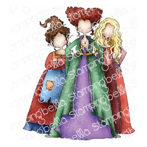 Simon Says Stamp! Stamping Bella CURVY GIRLS WITCHES 3 Cling Stamp eb1176