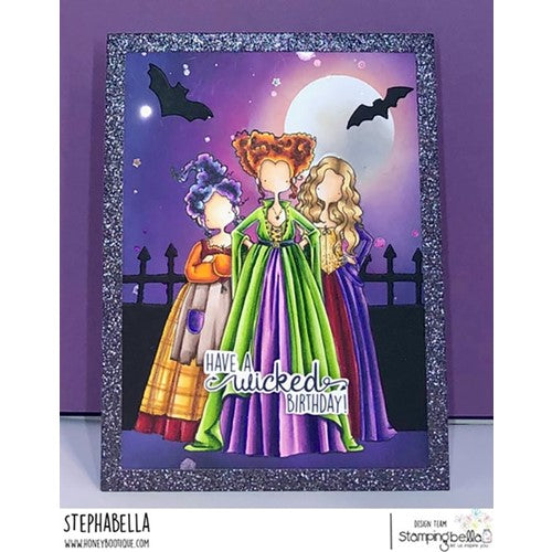 Simon Says Stamp! Stamping Bella CURVY GIRLS WITCHES 3 Cling Stamp eb1176