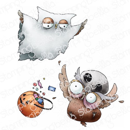 Simon Says Stamp! Stamping Bella SCAREDY OWL Cling Stamps eb1182