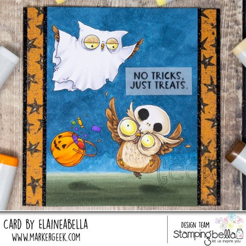 Simon Says Stamp! Stamping Bella SCAREDY OWL Cling Stamps eb1182
