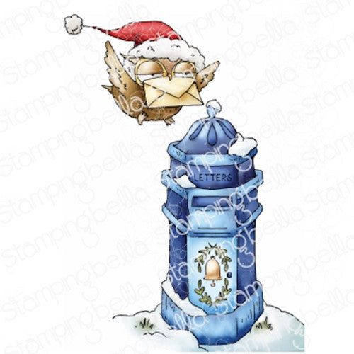 Simon Says Stamp! Stamping Bella HOLIDAY OWL SENDING A CARD Cling Stamp eb1184