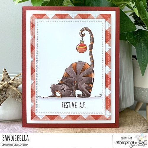 Simon Says Stamp! Stamping Bella THE CAT AND THE ORNAMENT Cling Stamp kf1186