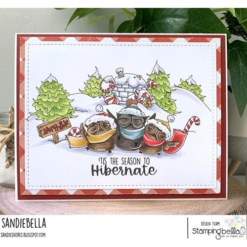 Simon Says Stamp! Stamping Bella NORTH POLE BACKDROP Cling Stamp eb1189