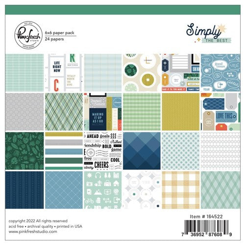 Simon Says Stamp! PinkFresh Studio SIMPLY THE BEST 6 x 6 Paper Pack 164522