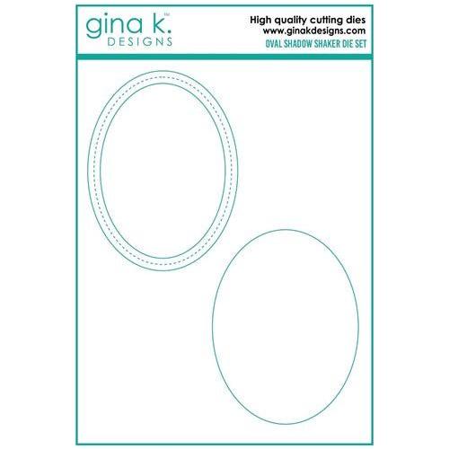 Simon Says Stamp! Gina K Designs OVAL SHADOW SHAKERS Dies die0273