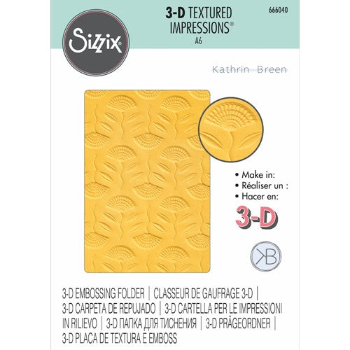 Simon Says Stamp! Sizzix Textured Impressions QUIRKY FLORALS 3D Embossing Folder 666040