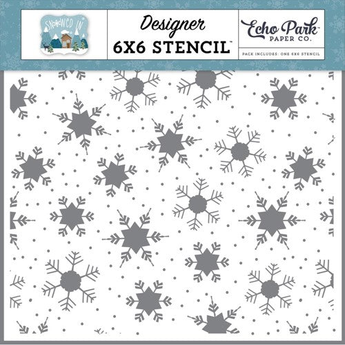 Simon Says Stamp! Echo Park CATCH SNOWFLAKES 6 x 6 Stencil si288033