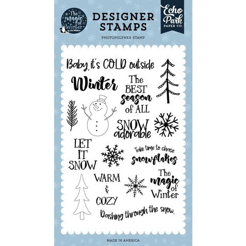 Simon Says Stamp! Echo Park SNOW ADORABLE Clear Stamps mow291043