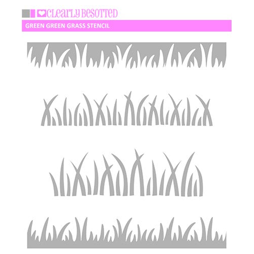 Simon Says Stamp! Clearly Besotted GREEN GREEN GRASS Stencil