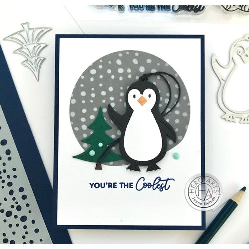 Simon Says Stamp! Hero Arts Fancy Cuts Die SMALL PENGUIN TAG DF095