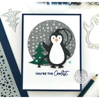 Simon Says Stamp! Hero Arts Fancy Cuts Die SMALL PENGUIN TAG DF095