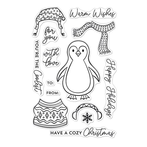 Simon Says Stamp! Hero Arts Clear Stamps COZY PENGUIN CM662