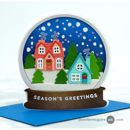Simon Says Stamp! Trinity Stamps SNOWGLOBE CARD Die Set tmd-177 | color-code:ALT01