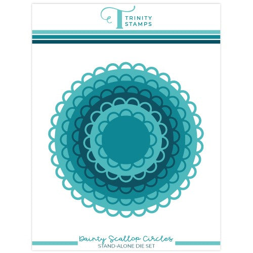 Simon Says Stamp! Trinity Stamps DAINTY SCALLOP CIRCLE Die Set tmd-172