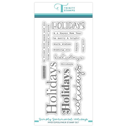 Simon Says Stamp! Trinity Stamps SIMPLY SENTIMENTAL HOLIDAYS Clear Stamp Set tps-215