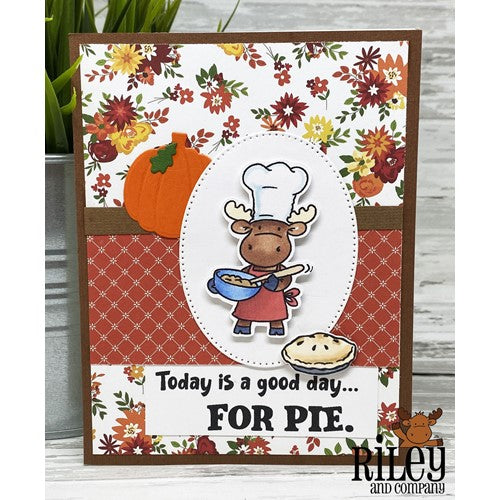 Simon Says Stamp! Riley And Company Funny Bones TODAY IS A GOOD DAY FOR PIE Cling Stamp RWD-1077