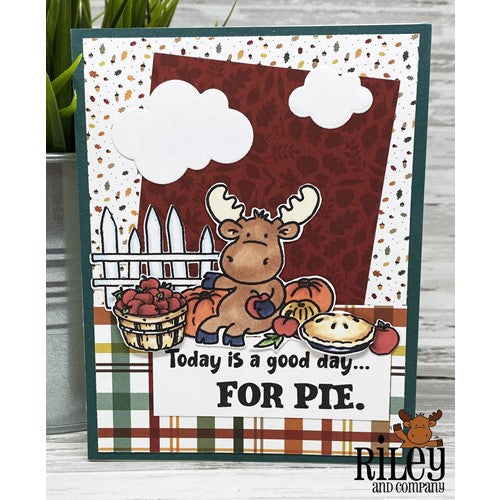 Simon Says Stamp! Riley And Company Funny Bones TODAY IS A GOOD DAY FOR PIE Cling Stamp RWD-1077