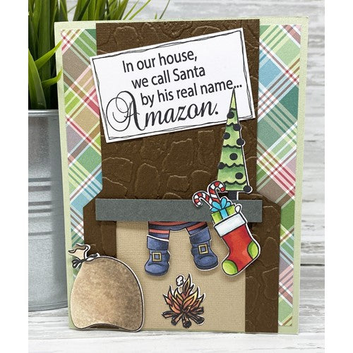 Simon Says Stamp! Riley And Company Funny Bones SANTA'S REAL NAME IS AMAZON Cling Stamp RWD-1071