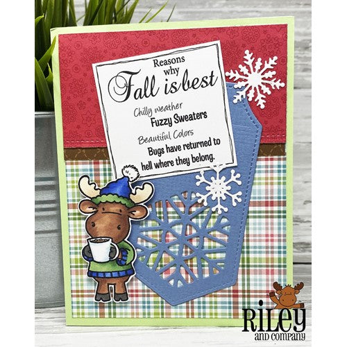 Simon Says Stamp! Riley And Company Funny Bones REASONS WHY FALL IS BEST Cling Stamp RWD-1080