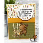 Simon Says Stamp! Riley And Company Funny Bones RAKE THE LEAVES INTO MY NEIGHBORS YARD Cling Stamp RWD-1070