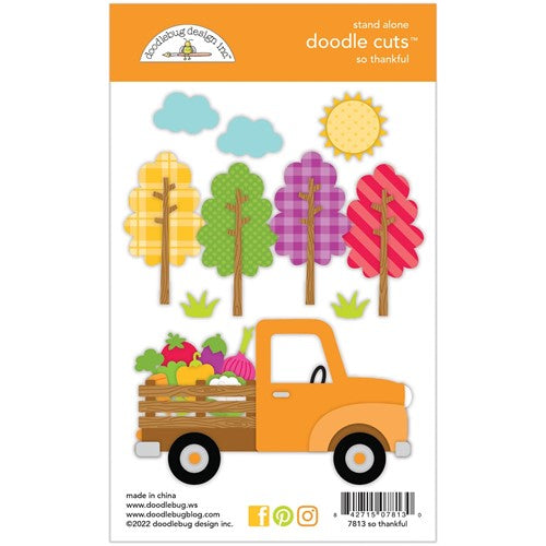 Simon Says Stamp! Doodlebug SO THANKFUL Doodle Die Cuts 7813
