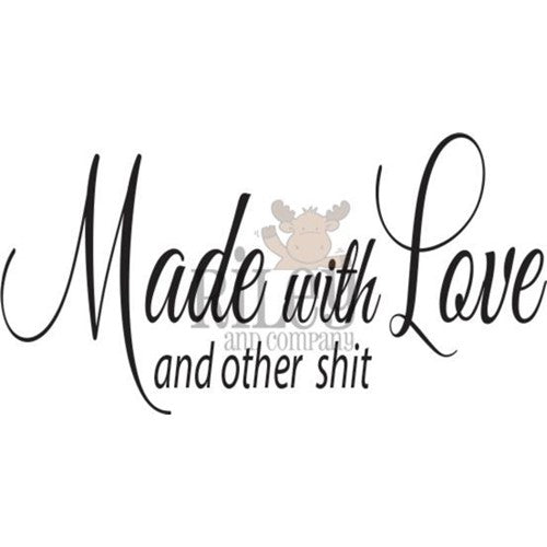 Simon Says Stamp! Riley And Company Funny Bones MADE WITH LOVE 2 Cling Stamp RWD-1079