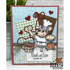 Simon Says Stamp! Riley And Company Funny Bones MADE WITH LOVE 2 Cling Stamp RWD-1079