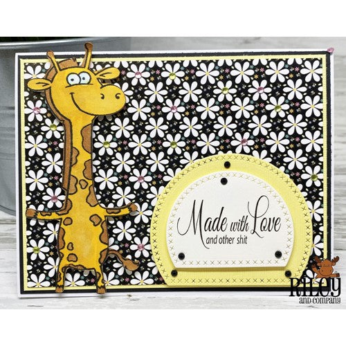 Simon Says Stamp! Riley And Company Funny Bones MADE WITH LOVE 2 Cling Stamp RWD-1079