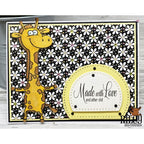 Simon Says Stamp! Riley And Company Funny Bones MADE WITH LOVE 2 Cling Stamp RWD-1079