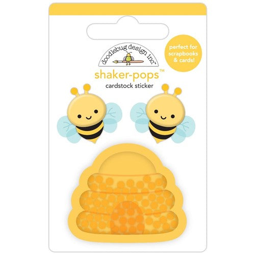 Simon Says Stamp! Doodlebug BEE HIVE Shaker Pops 3D Stickers 7805