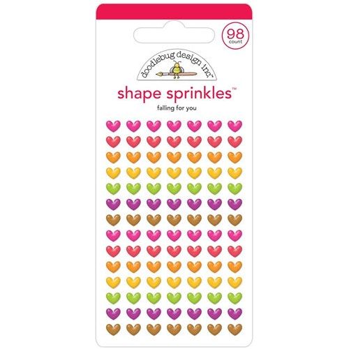 Simon Says Stamp! Doodlebug FALLING FOR YOU Shape Sprinkles 7799