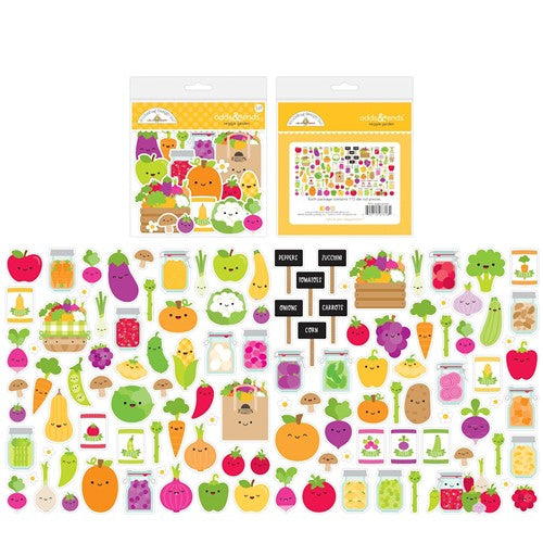 Simon Says Stamp! Doodlebug VEGGIE GARDEN Odds and Ends Ephemera Die Cut Shapes 7816