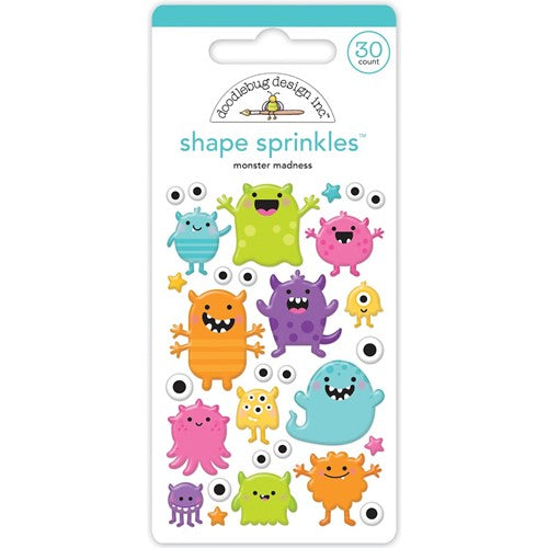 Simon Says Stamp! Doodlebug MONSTER MADNESS Shape Sprinkles 7850